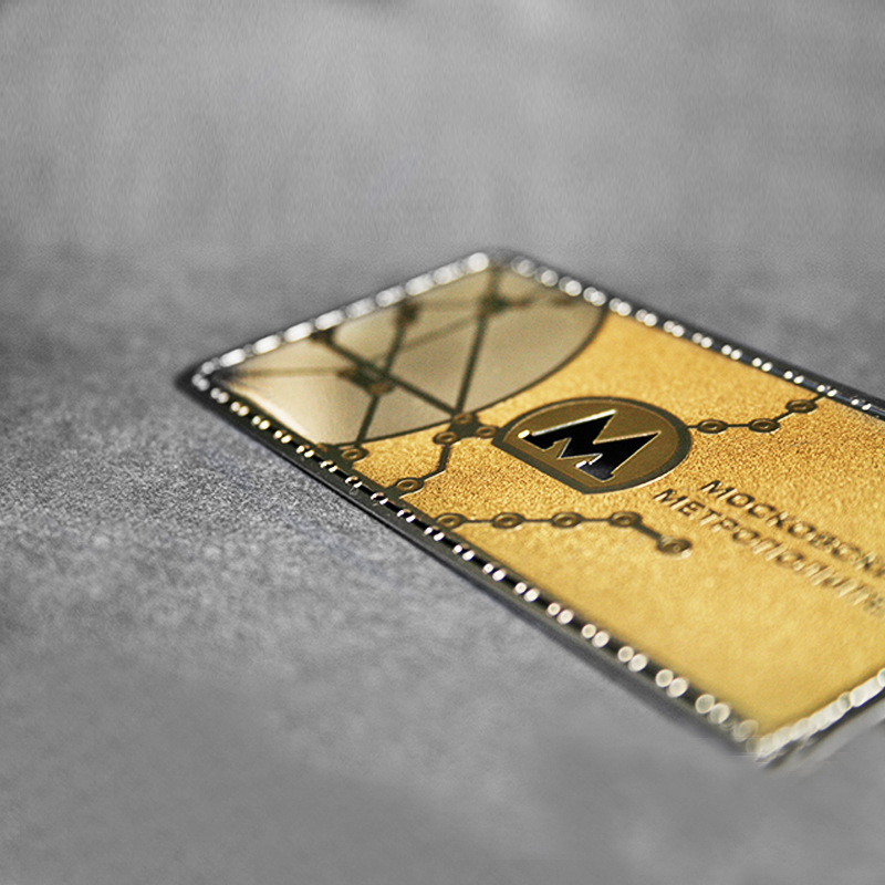 Shenzhen Factory Produces Stainless Steel Brass Gold-Plated Card Metal Material Business Card Cut Out Matte Black Frosted Base Metal Card