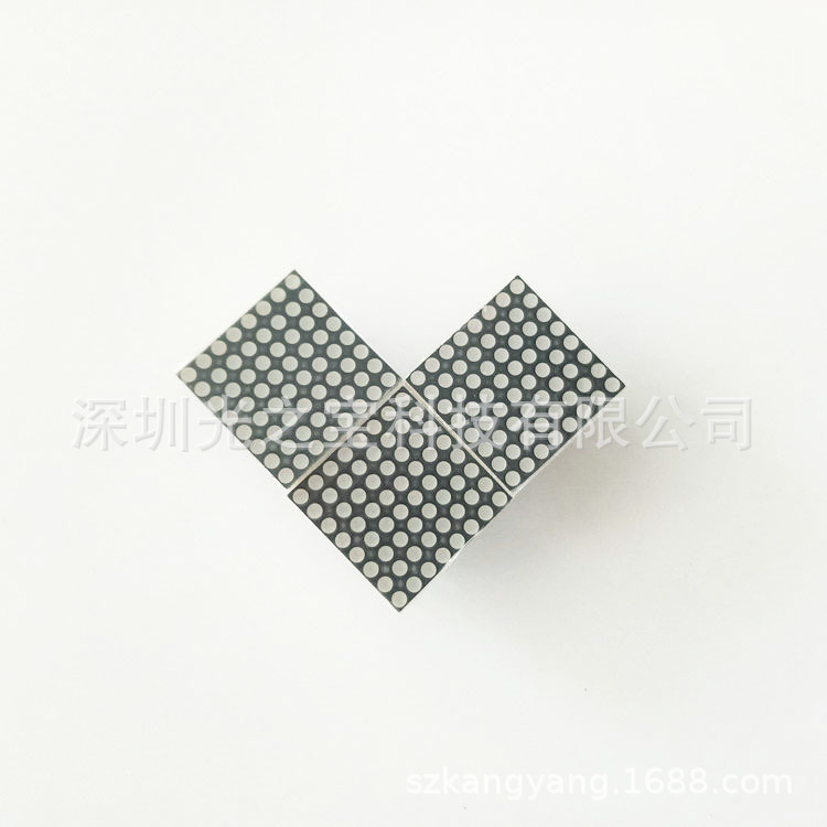 Led Dot Matrix Module 8*8 Diameter 1.9 White Highlight Solid Solder Package Direct Plug-In