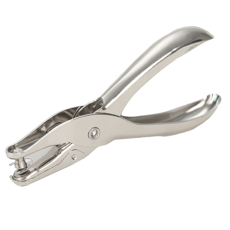 Metal punching pliers single hole boxed hole 6mm hole punch 1-8 pages single hand holding punching pliers wholesale a generation of hair