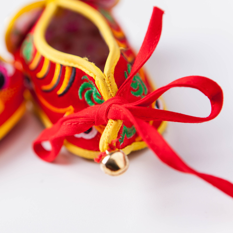 Tiger Head Shoes Baby One Hundred Days Old Soft Bottom Shoes Baby Tiger Head Cloth Shoes Handmade Cotton Embroidered Shoes HTX003