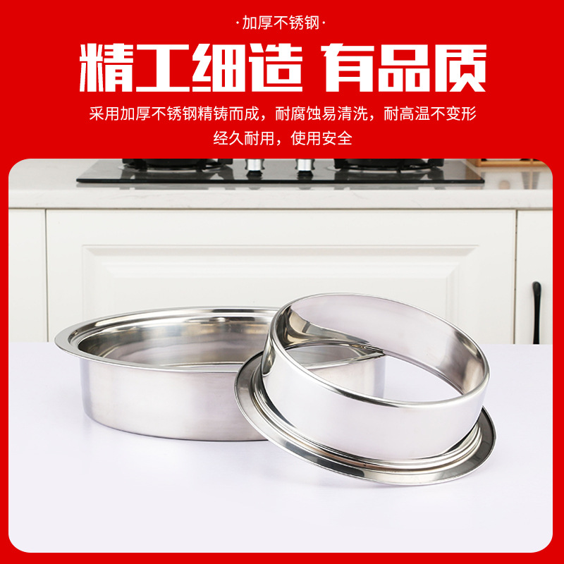 Induction Cooker Hot Pot Stainless Steel Sinkhole Steel Ring Table Embedded Commercial Household Round Square Plane Hole Cover