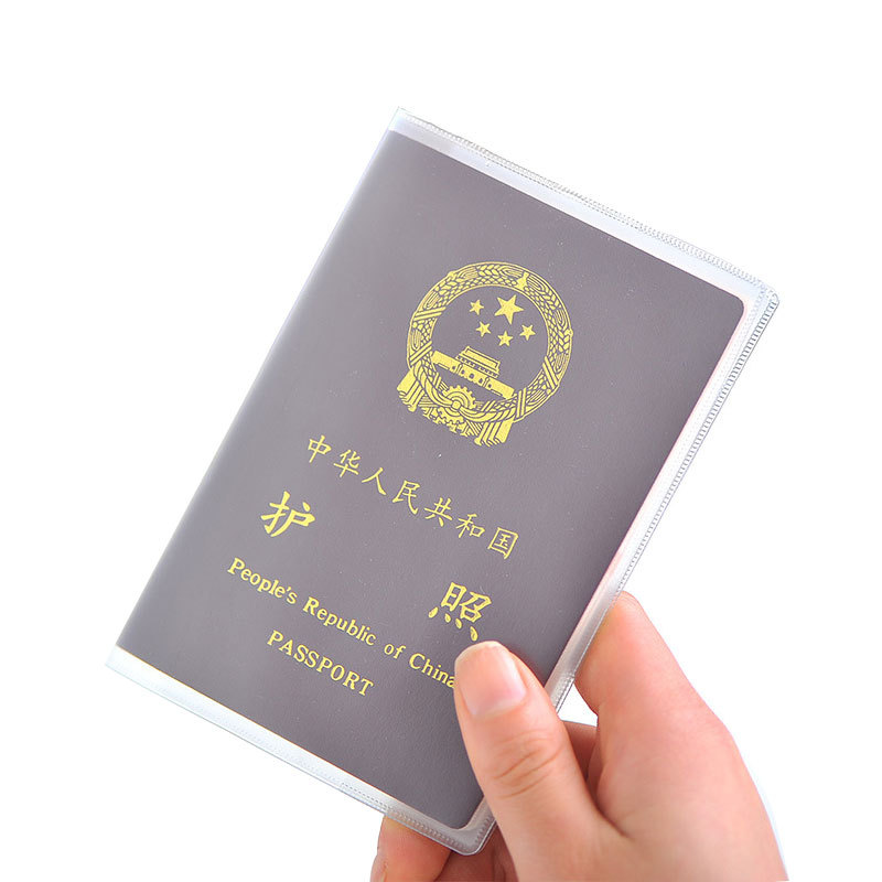 Factory Direct Supply Pvc Passport Cover Waterproof and Scratch-Proof Thickeneded Transparent Frosted Multi-Card Slot Passport Protective Cover Logo