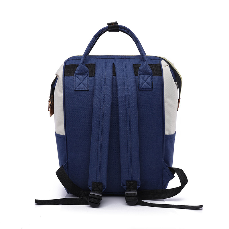 Mommy Bag 2025 New Korean Style Fashion Canvas Color Matching Backpack Women's Bag Mommy Bottle Bag
