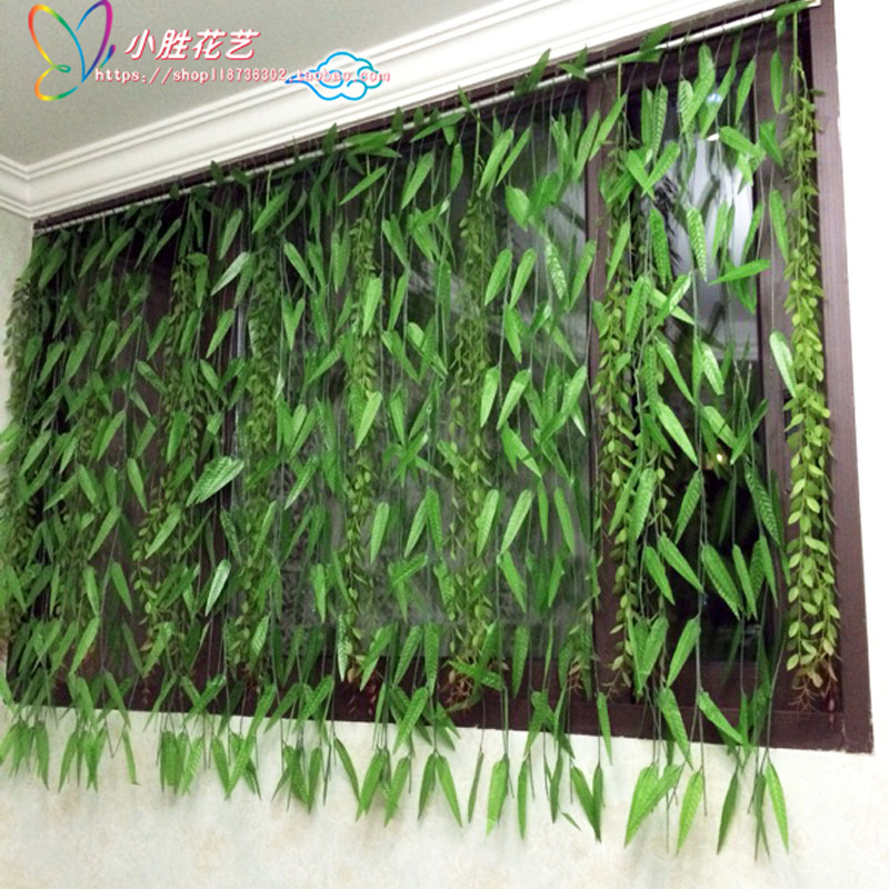 Simulation willow leaf rattan wicker flower rattan school shopping mall farmhouse ceiling winding leaves vines artificial flowers decorative flowers