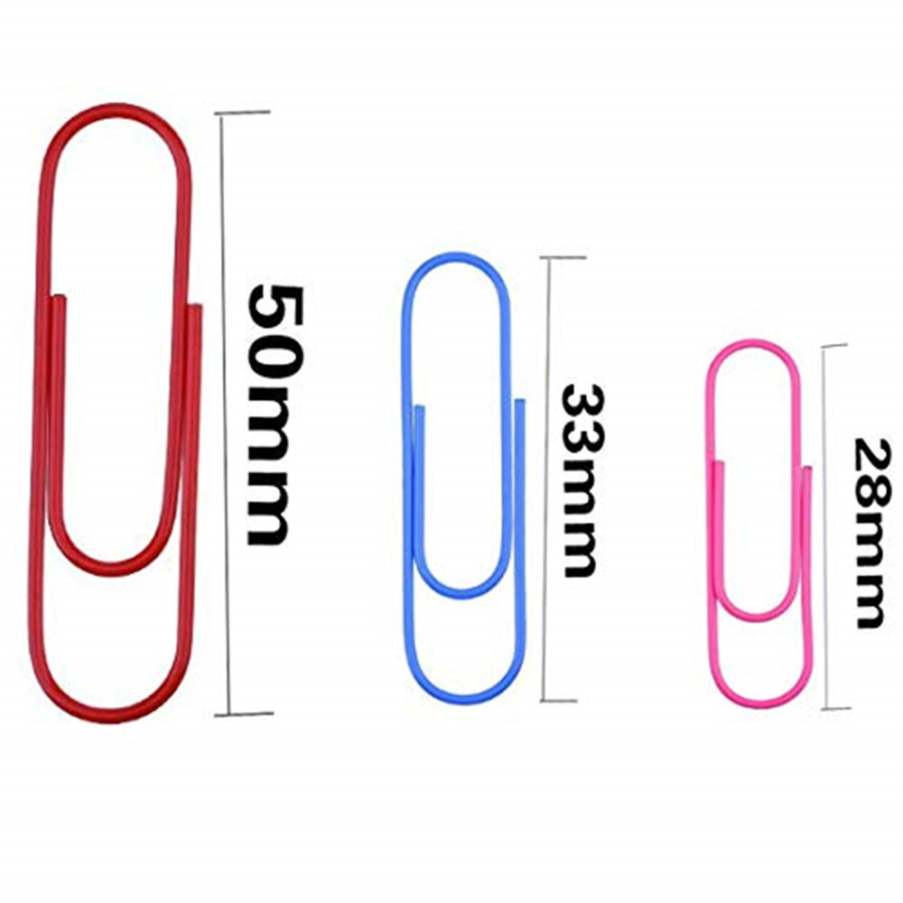 Factory Sells Colorful Plastic-Coated Paper Clips, Large Book Binding Clips, Silver Paper Clips, Office Stationery Book Clips