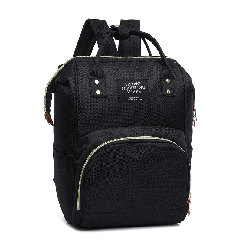 Mommy Bag 2025 New Korean Style Fashion Canvas Color Matching Backpack Women's Bag Mommy Bottle Bag