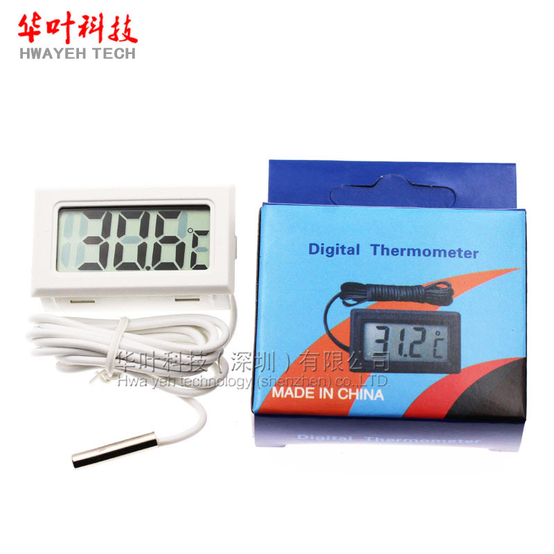 Manufacturer Digital Thermometer Digital Display Thermometer Fish Tank Refrigerator Water Temperature Meter Thermometer with Waterproof Probe Fy-10