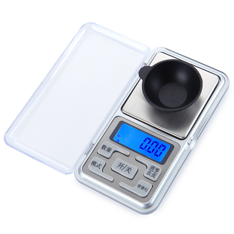 Charging jewelry scale 0.1g weighing instrument portable balance mini electronic scale 0.01g precision pocket scale palm gram scale