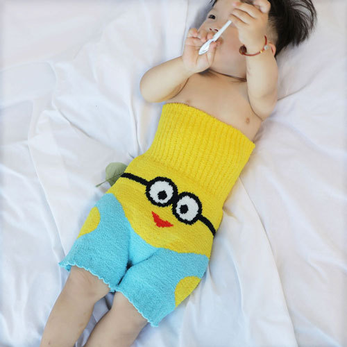 Baby Belly Button Protection High Waist Pants Single Layer Cotton Velvet Warm Pants Manufacturers Processing Wholesale