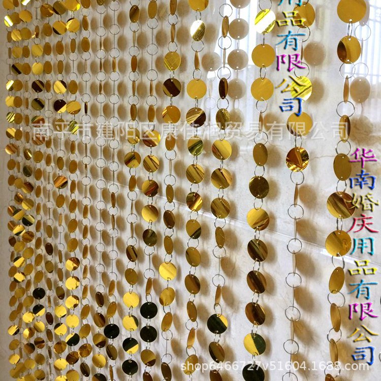 Sequin Curtain Sequin String Wedding Sequin Curtain Round Decorative Curtain Stage Gold Silver Wedding Sequin Curtain