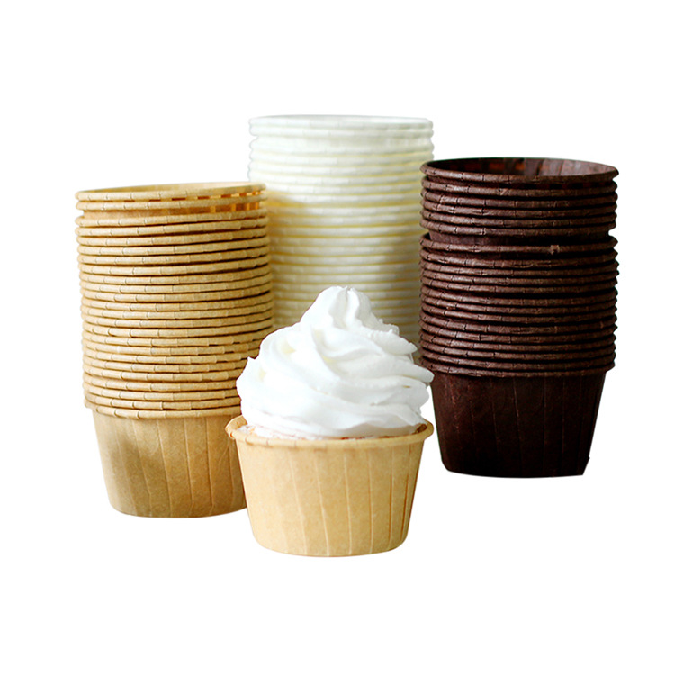 White natural color Muffin paper cup cake cup roll-up paper cup baking cup baking tools manufacturers shipped