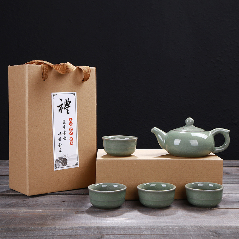 Factory Direct Sales Ge Kiln and Ru Kiln Gift Boxes, Tea Sets, Corporate Event Souvenirs, Annual Meeting Gifts, Mid-Autumn Festival Gifts