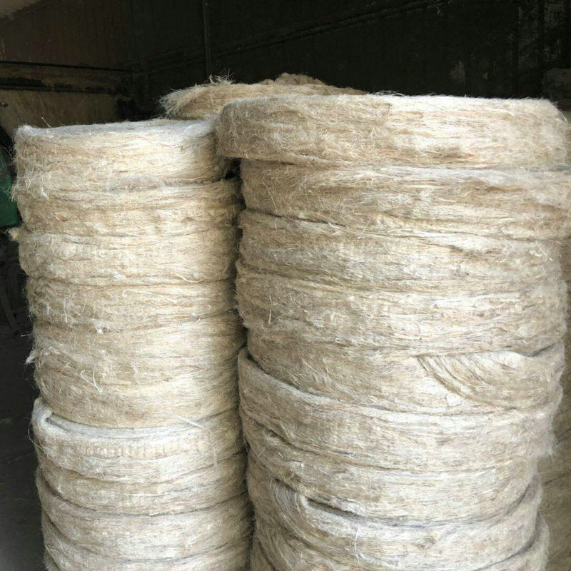 Factory supply raw hemp silk manual hemp paper thousand-dimensional gypsum reverse mold reinforcement with white hemp cake hemp roll jute