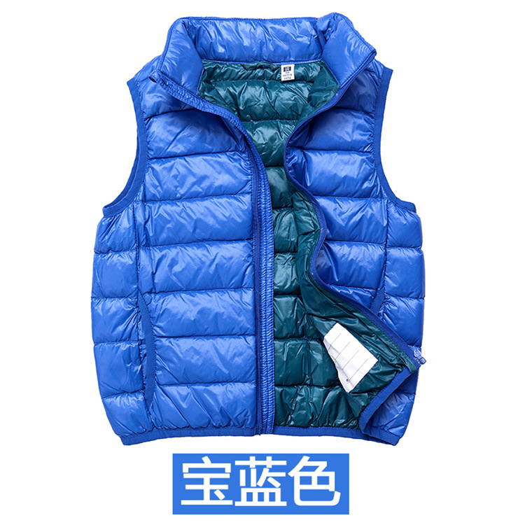 Spring, autumn and winter new children's lightweight down vest baby boys' and girls' coat middle and big children's waistcoat fashion