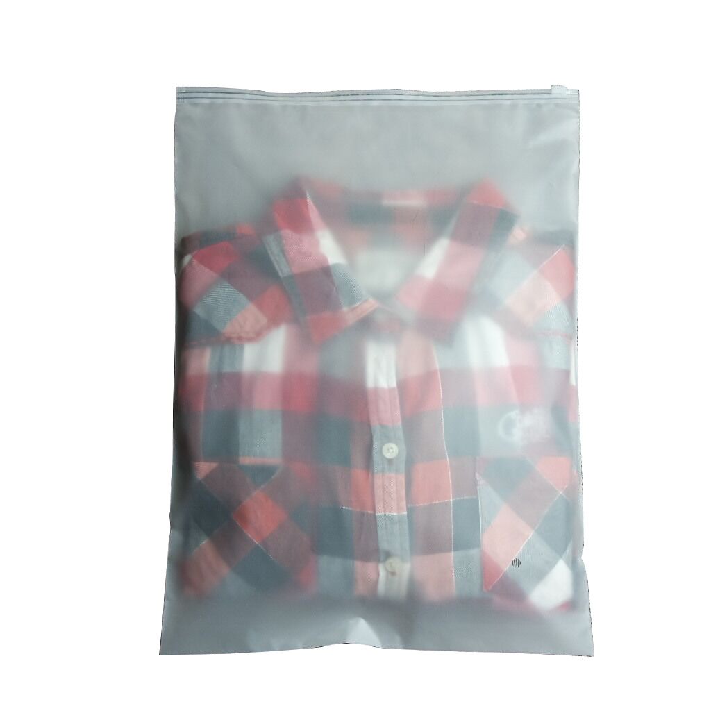 Transparent frosted zipper bag underwear clothing zipper bag underwear packaging ziplock bag socks clothing packaging bag wholesale