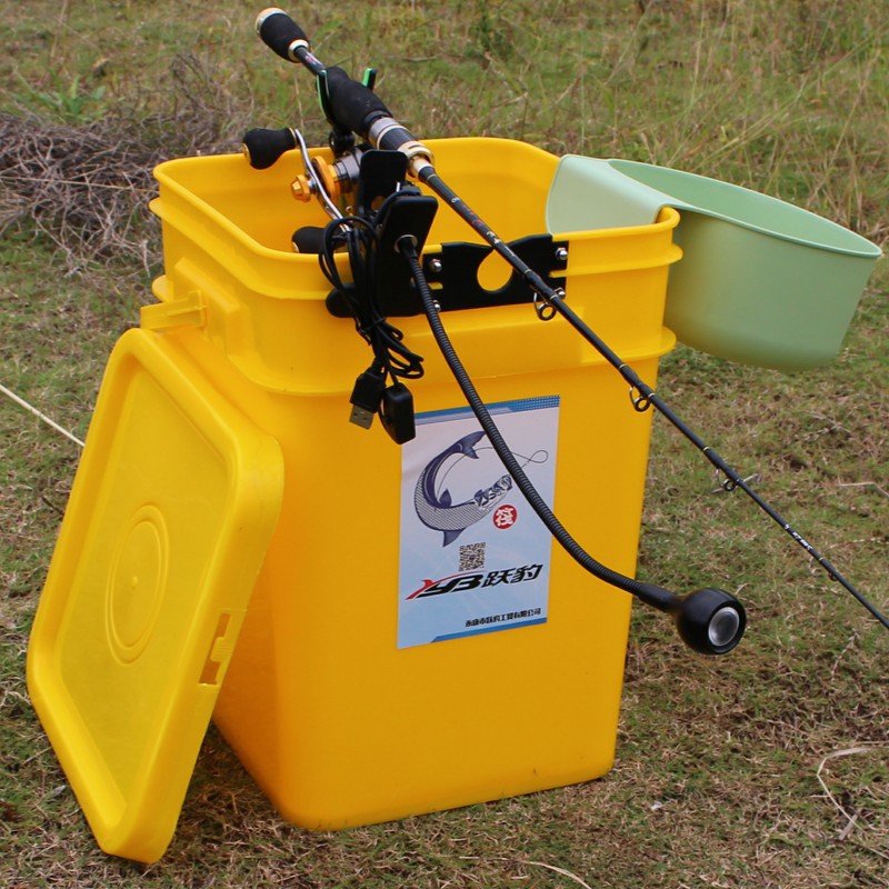 Yuebao Thickened Raft Fishing Barrel Raft Rod Bracket Special Barrel Multifunctional Portable Barrel Live Fish Barrel with Light Raft Fishing Miscellaneous Barrel