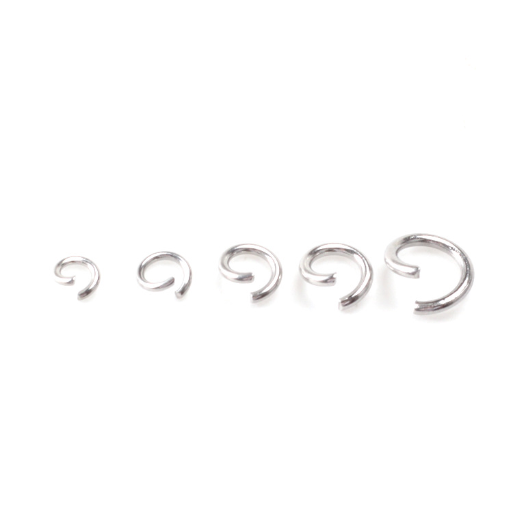 in stock copper iron 304 stainless steel open ring closed single ring open connection ring diy jewelry accessories