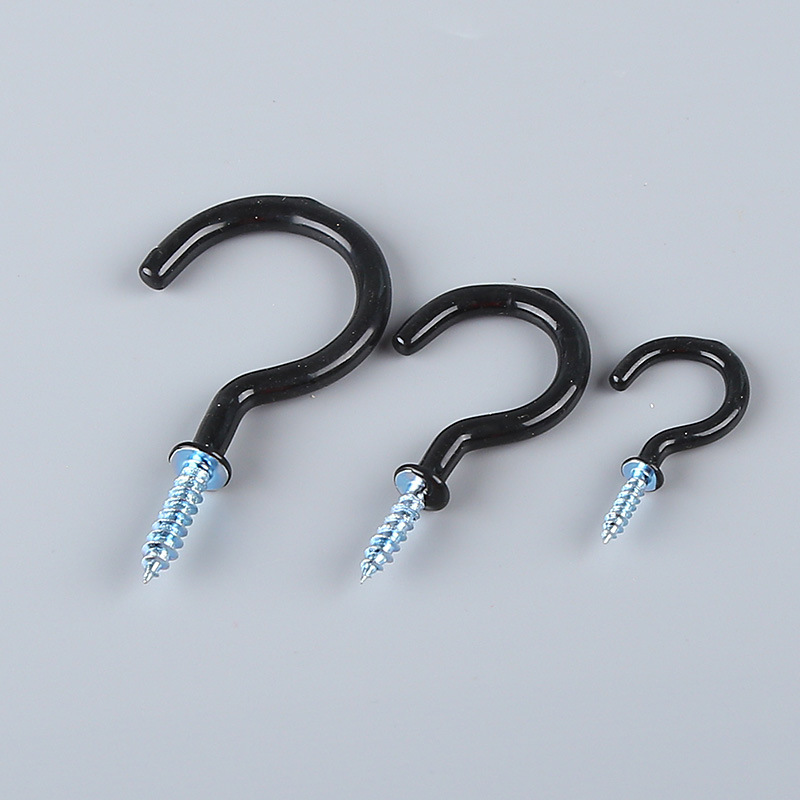 Cross-Border Pvc Sheep Eye Hook Manufacturer Spot Colorful Modern Simple Dipped Sling Foreign Nail Hook Question Mark Hook Cup Hook