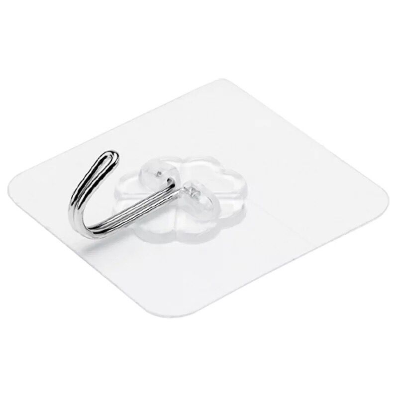 6cm seamless transparent small hook Taobao gift self-adhesive metal hook wall strong sticky hook nail-free hook manufacturer