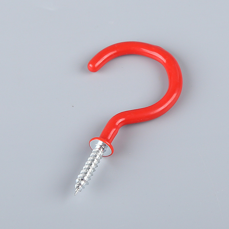 Cross-Border Pvc Sheep Eye Hook Manufacturer Spot Colorful Modern Simple Dipped Sling Foreign Nail Hook Question Mark Hook Cup Hook