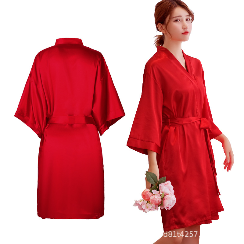 Простая одежда, имитация шелка, халаты, оптовая продажа