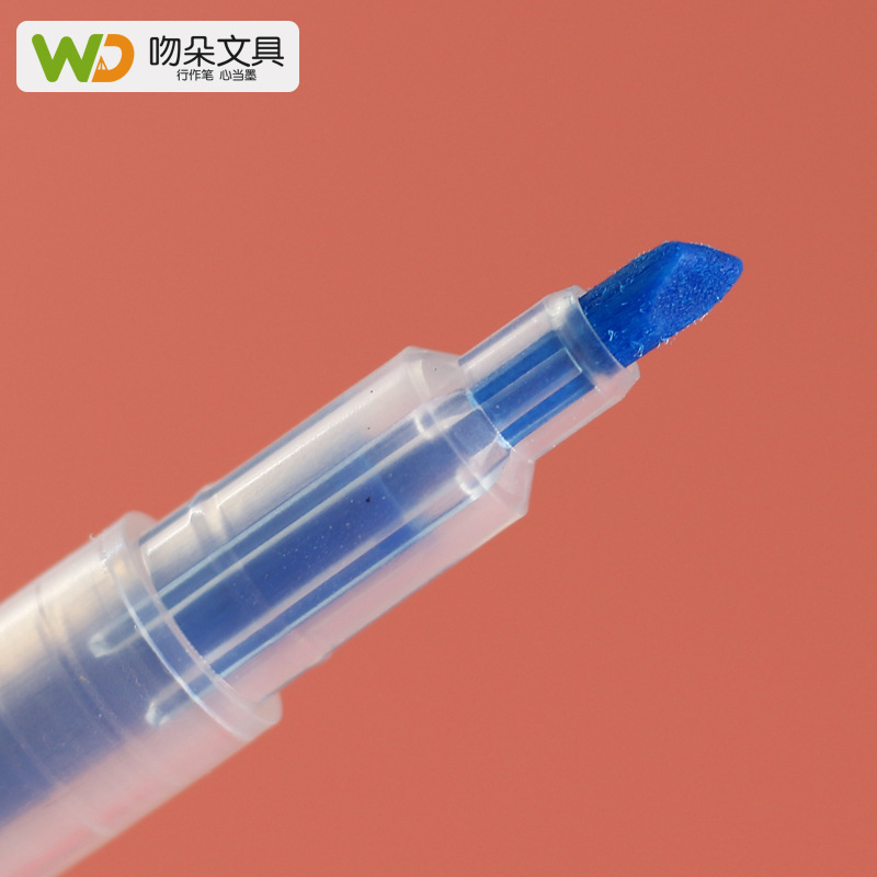 6 Color 6 double head fluorescent pen color fluorescent pen focus marking pen fluorescent pen stationery factory direct sales