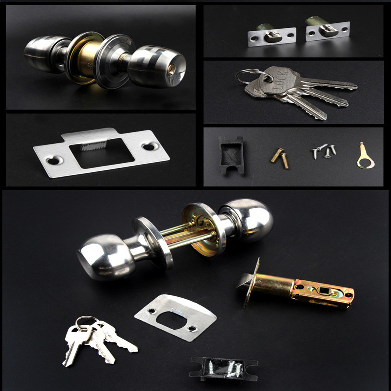 Ball Lock Room Door Lock Indoor Round Lock Door Lock Bedroom Universal Ball Lock Wooden Door Ball Aluminum Alloy Lock Ball Lock