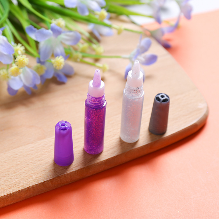 6ml single glitter glue color onion powder glitter glue glitter pen color powder magic color powder glitter glue suit