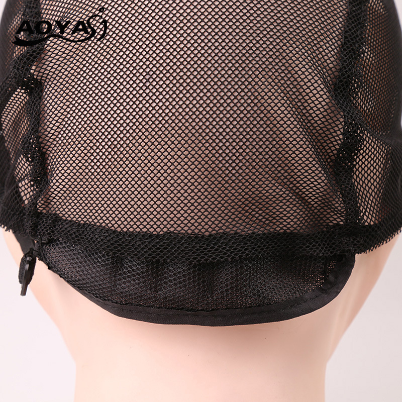 Factory Direct Sales Center Parted Upart Lace with Adjustment Buckle Elastic Mesh Wig Mesh Cap