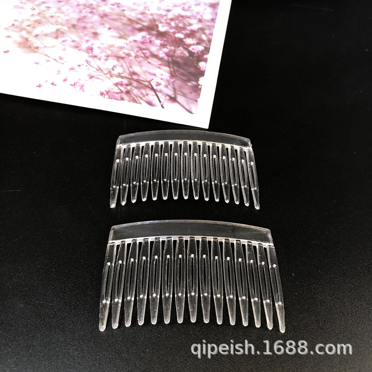 Корейские девочки DIY мини плоская расческа пластиковые прозрачные блестящие стразы аксессуары для волос заколки оптом