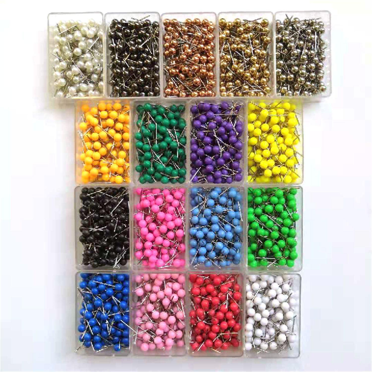 Factory color plastic stainless steel pin stationery office fishing gear cork board fixed accessories ball map pin