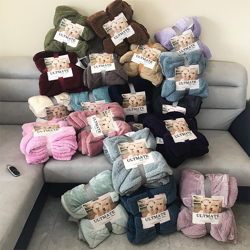 Одеяло макаронного цвета, осенне-зимнее, утолщенное, из кашемира