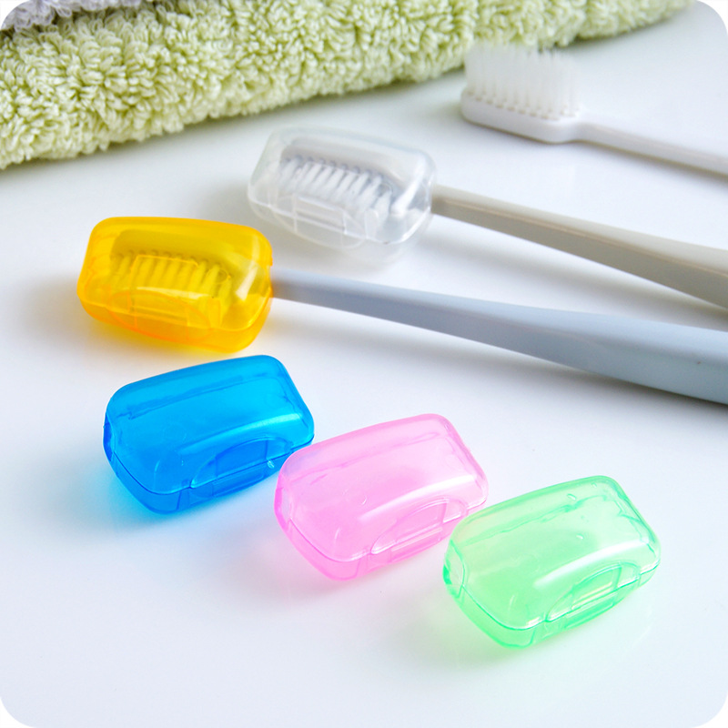Creative portable toothbrush head cover travel wash toothbrush box toothbrush head protective cover travel supplies