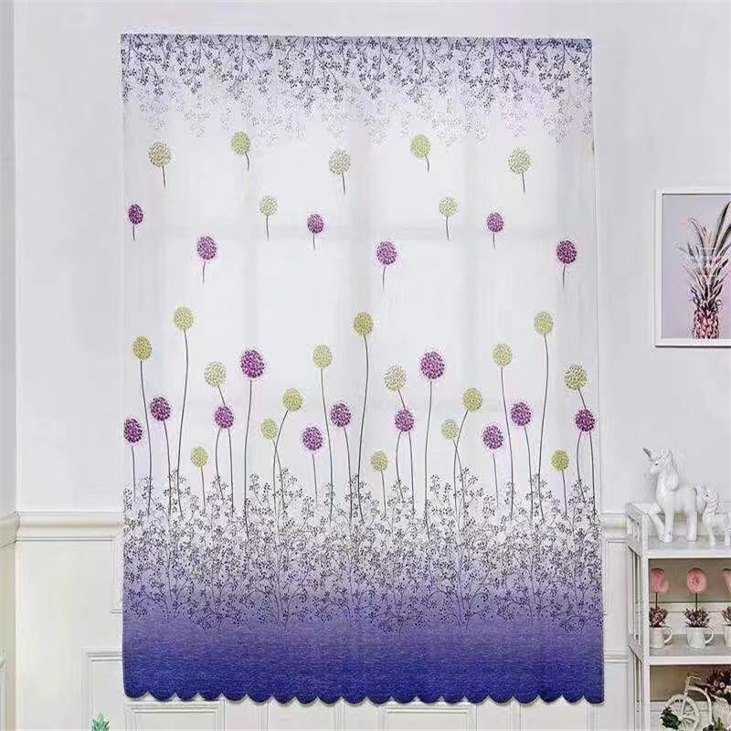 Manufacturer Supplies 2.1m Printed Semi-Blackout Curtains, Fresh New Chinoiserie Short Curtains, Home Printed Fabrics Wholesale
