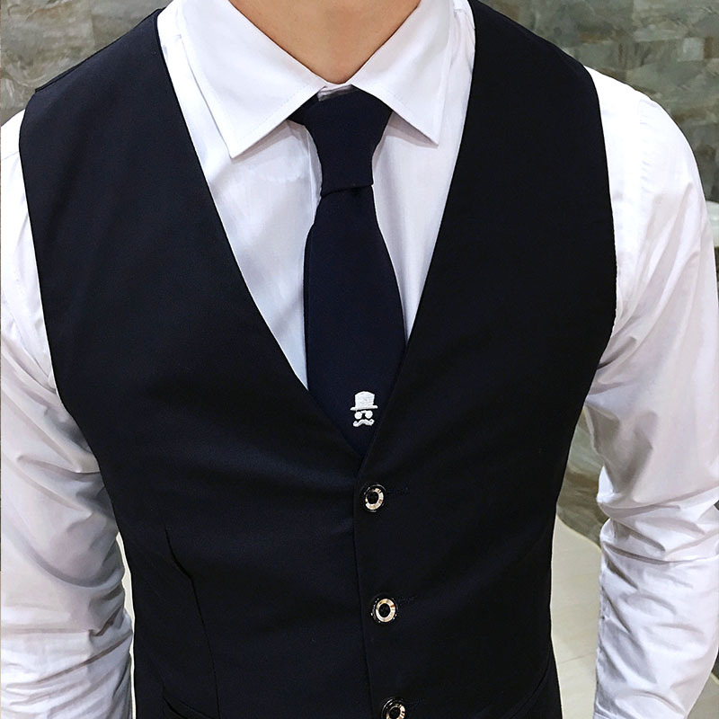 British suit vest men's suit vest men's slim fit business thin vest work clothing formal vest
