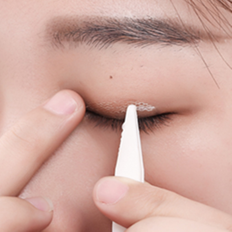 Double Eyelid Sticker Auxiliary Tool Tweezers Y Fork Double Eyelid Auxiliary Fork White Plastic PP Non-slip Mask Clip