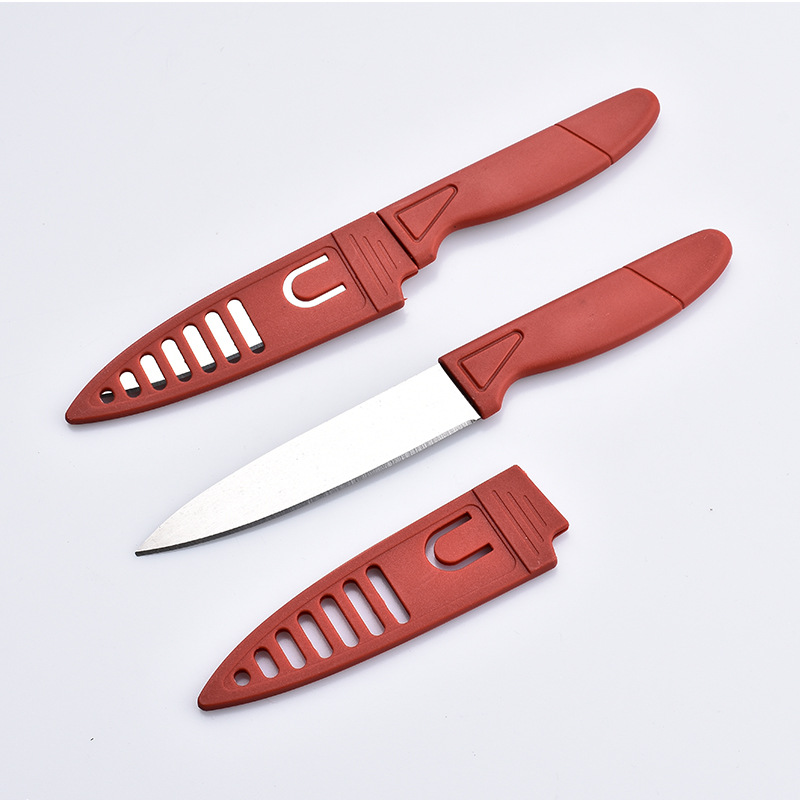 Stainless Steel Fruit Knife, Peeling Knife, Household Kitchen Knife, Portable with Sheath, Manufacturer, Street Vendor Supply, Household Use