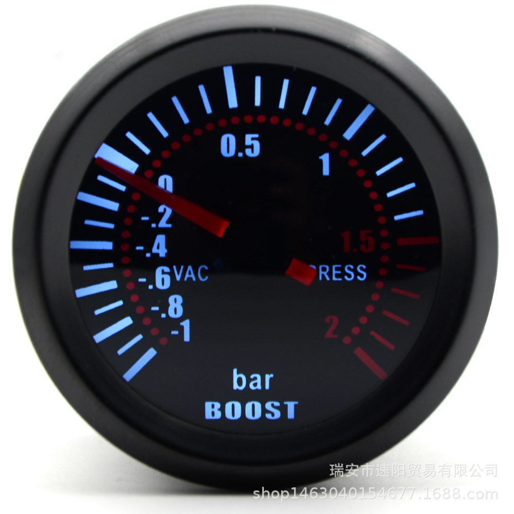 Популярный тахометр 2 дюйма 52MM Turbo Booster BAR черный корпус для модификации автомобиля