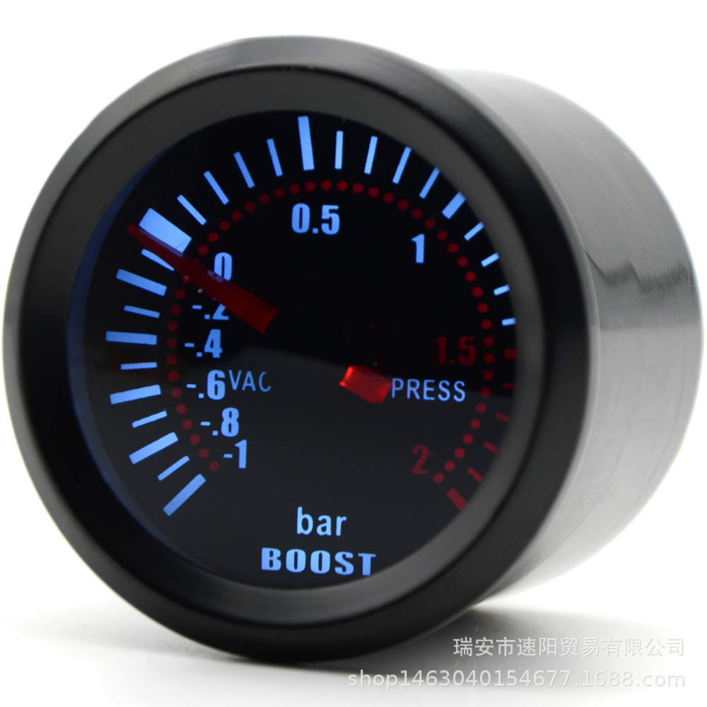 Cross-border popular 2-inch 52MM Turbo Booster gauge BAR Sunglasses Black Shell car instrument modification instrument