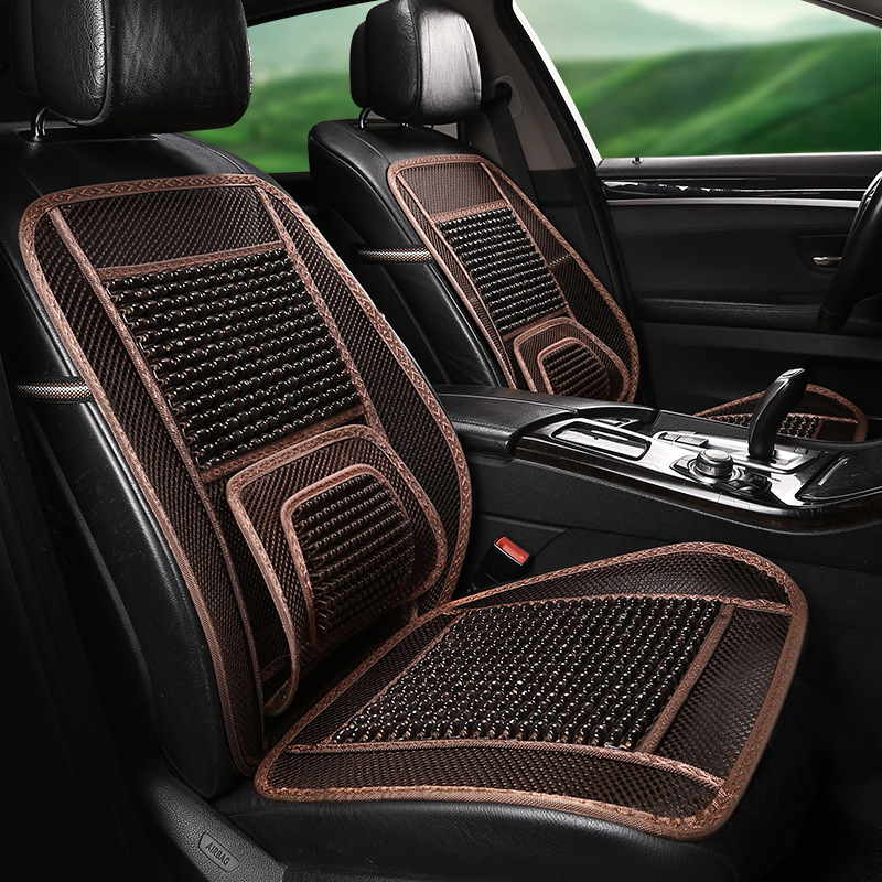 Wholesale NNL vertical strip simple wooden bead monolithic car seat cushion single seat home office chair seat cushion interior supplies