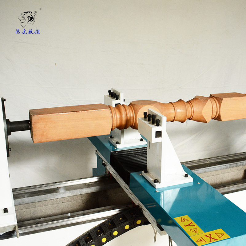 Fully Automatic Cnc Woodworking Lathe Single-Axis Double-Tool Woodworking Manufacturer Stair Crafts Vase Table Leg Drumstick Processing