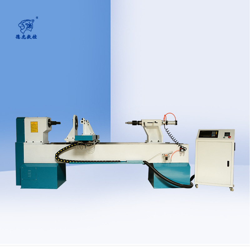 Fully Automatic Cnc Woodworking Lathe Single-Axis Double-Tool Woodworking Manufacturer Stair Crafts Vase Table Leg Drumstick Processing