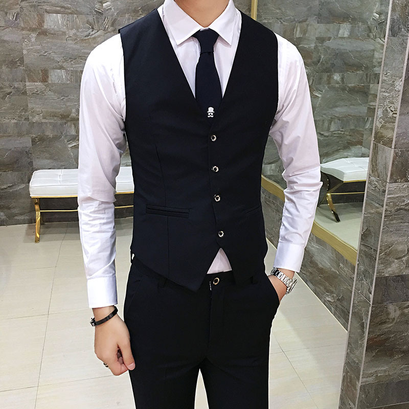 British suit vest men's suit vest men's slim fit business thin vest work clothing formal vest