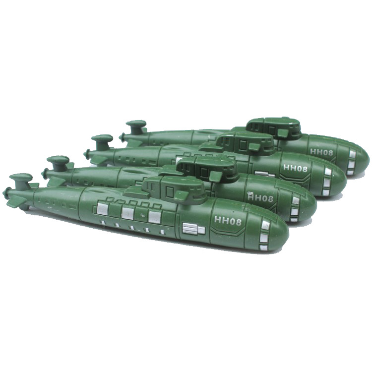 15.5cm Military Green Submarine Model Kidsren's Plastic Toy Military Psychological Sand Table Scene Ornaments Manufacturer Wholesale