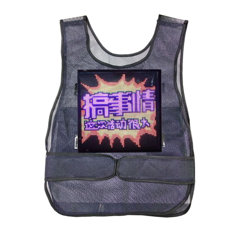 Flexible Wearable Led Display Screen Vest Mobile Screen Advertising Vest Lightweight