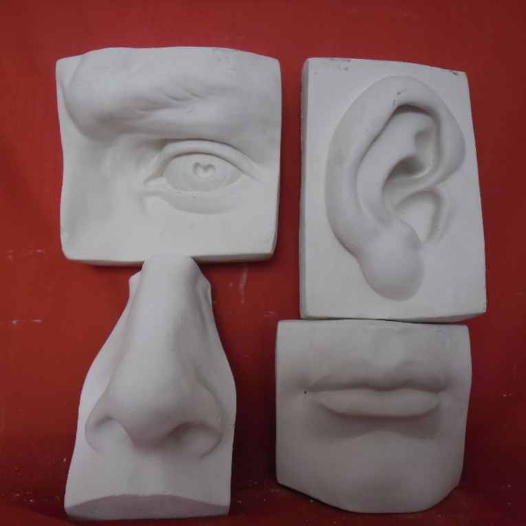 Gypsum geometry 16 sets of still life painting teaching aids for human facial features hands and feet gypsum image factory direct supply