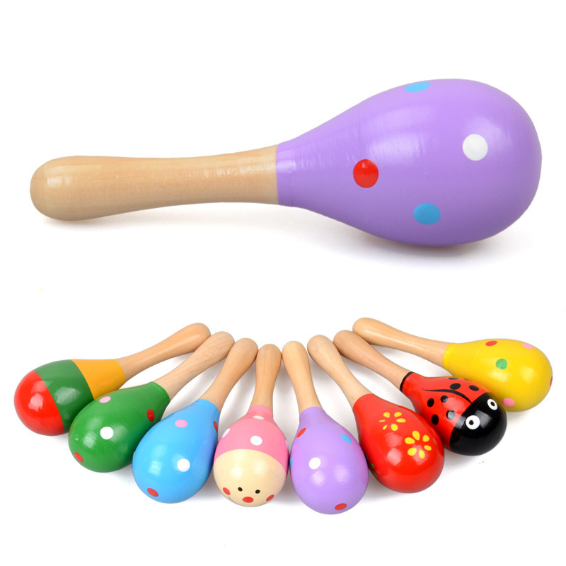 Sand Hammer Toy Orff Baby Percussion Instrument Toddler Music Teaching Aids Sand Ball Wooden Educational Early Education