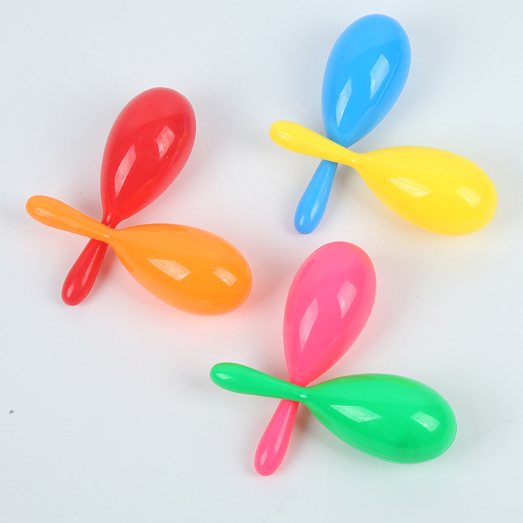 Manufacturer Wholesale 11cm Small Plastic Maracas Kindergarten Benefit Intelligence Early Education Toys Sand Hammer Baby Rattle Toys