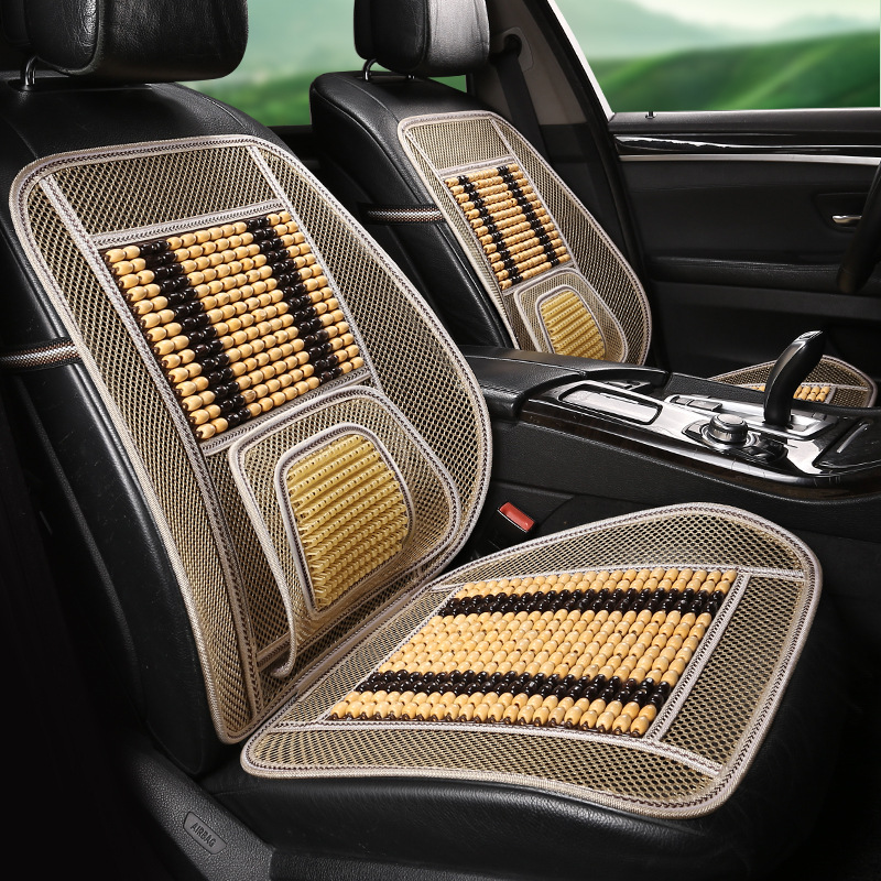 Wholesale NNL vertical strip simple wooden bead monolithic car seat cushion single seat home office chair seat cushion interior supplies