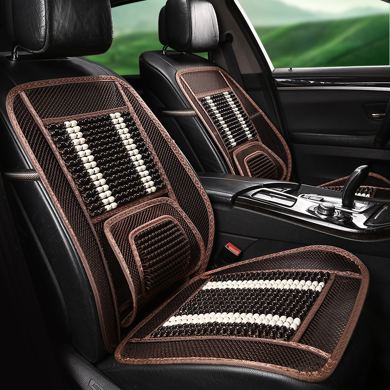 Оптовая продажа вертикальной полосатой простой деревянной бусинной подушки для автомобиля, одноместная подушка для домашнего или офисного стула, интерьерные принадлежности